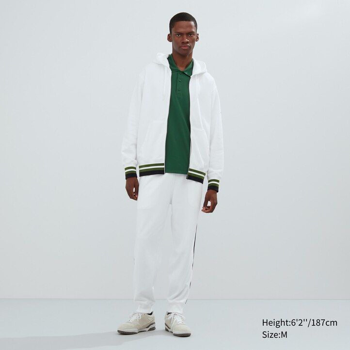 sudadera con capucha y cremallera uniqlo blanca para hombre