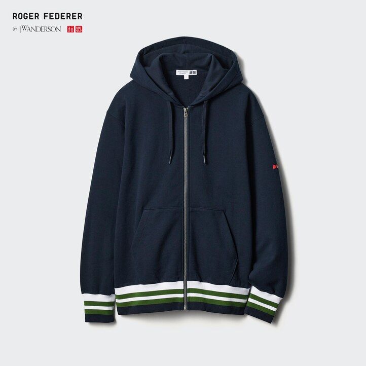 sudadera con capucha y cremallera uniqlo blanca para hombre