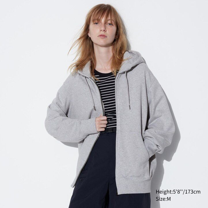 sudadera con capucha y cremallera uniqlo sweat para hombre azul
