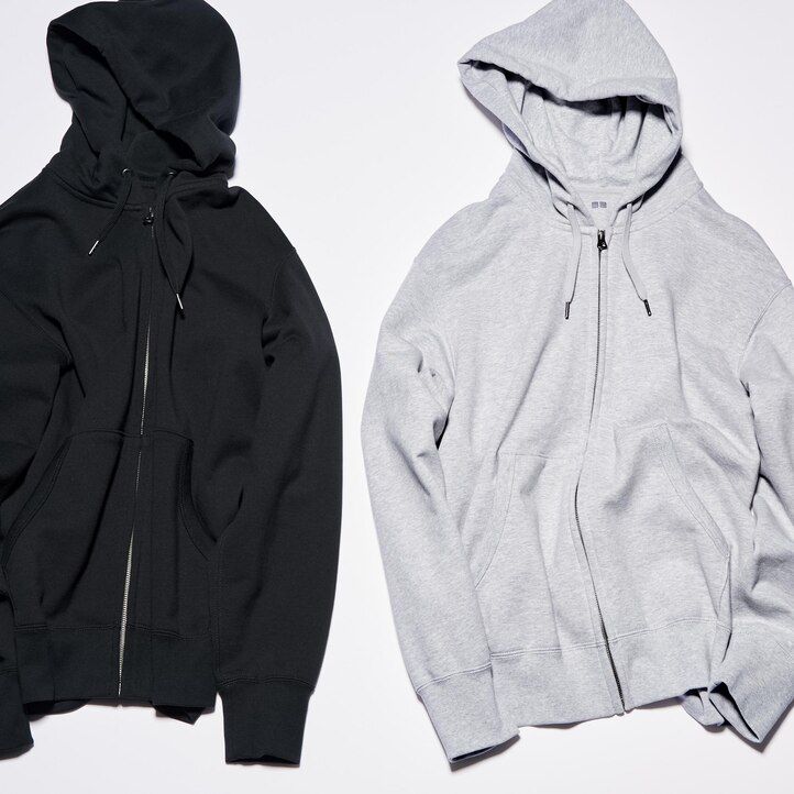 sudadera con capucha y cremallera uniqlo sweat para hombre azul