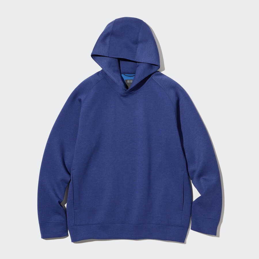 sudadera con capucha elástica seca uniqlo azul para hombre