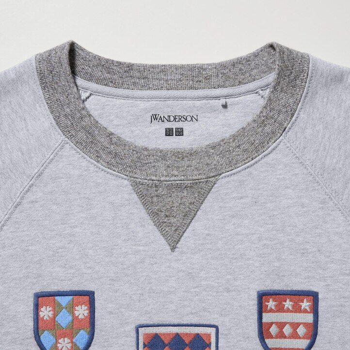sudadera con capucha uniqlo college para hombre gris