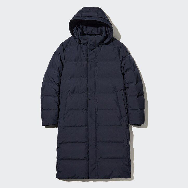 chaquetas de plumón sin costuras uniqlo negras para hombre