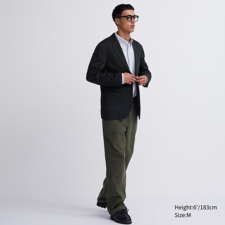 chaquetas uniqlo comfort para hombre en gris oscuro