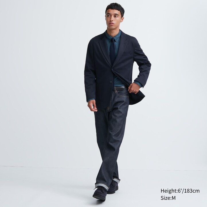 chaquetas uniqlo comfort para hombre en gris oscuro