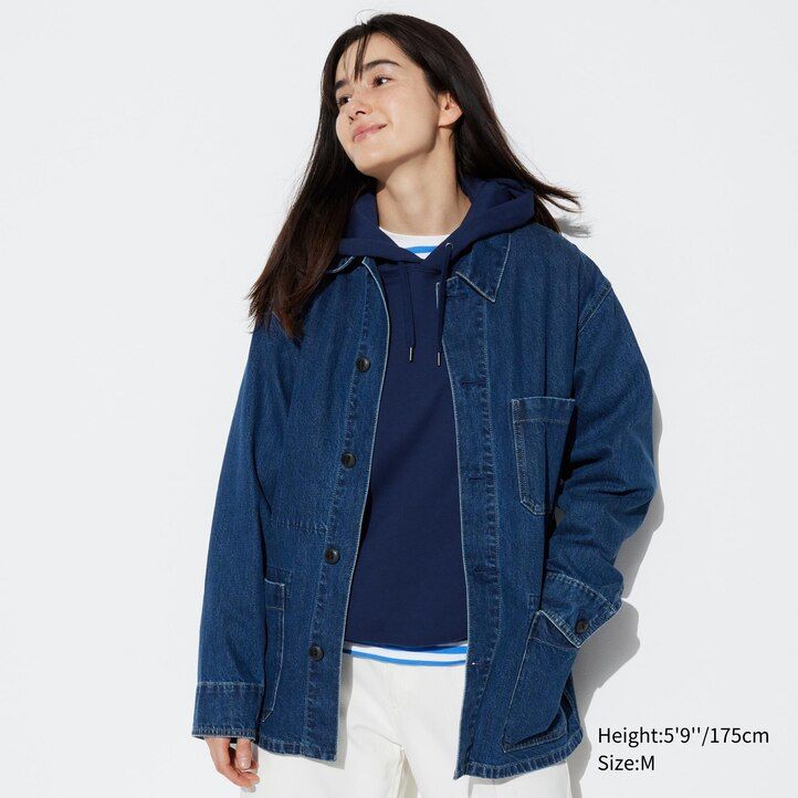 chaquetas vaqueras utilitarias uniqlo para hombre en azul