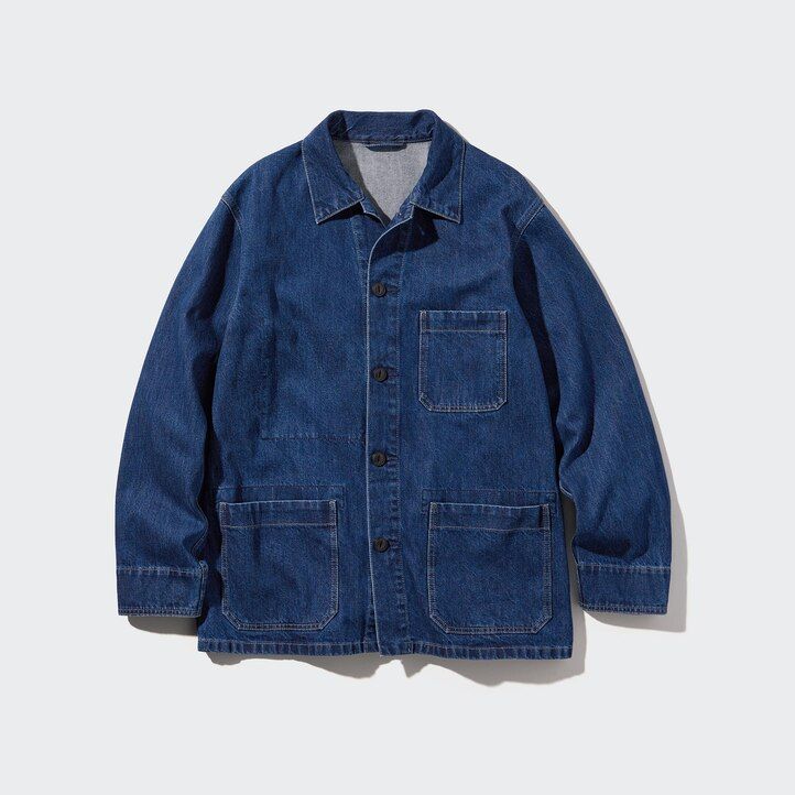 chaquetas vaqueras utilitarias uniqlo para hombre en azul
