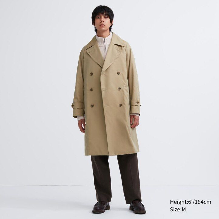 chaquetas tipo gabardina uniqlo para hombre en color azul marino