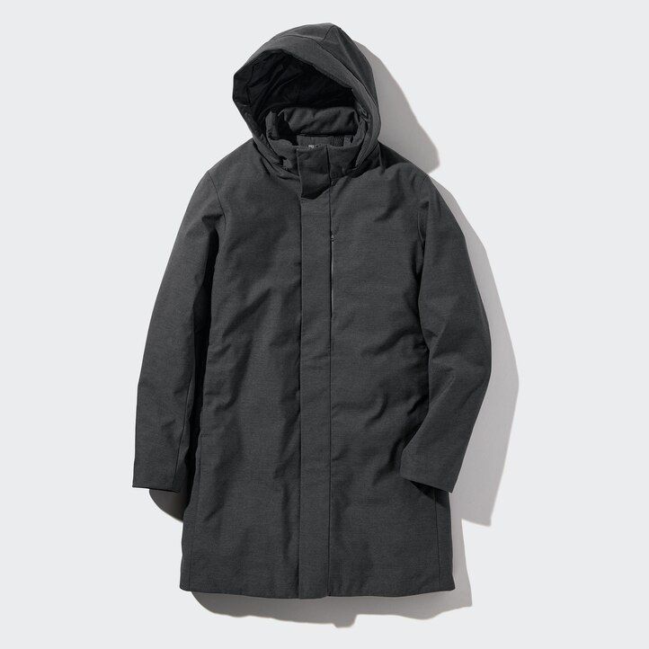 chaquetas de plumón híbridas uniqlo gris oscuro para hombre