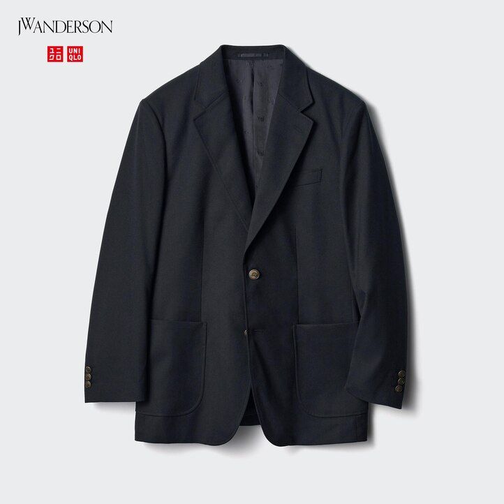 chaquetas a medida uniqlo para hombre en azul marino