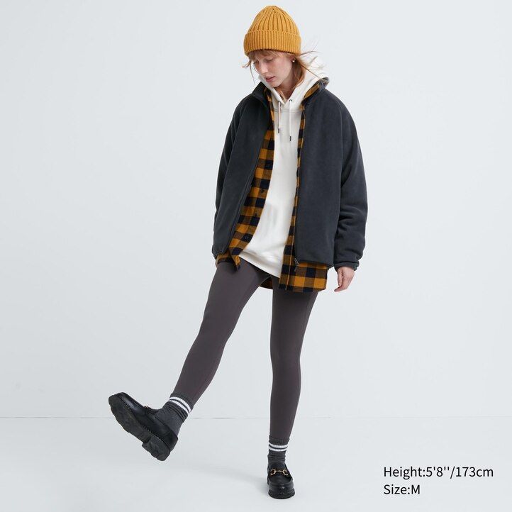 chaquetas polares con cremallera uniqlo para hombre en azul marino