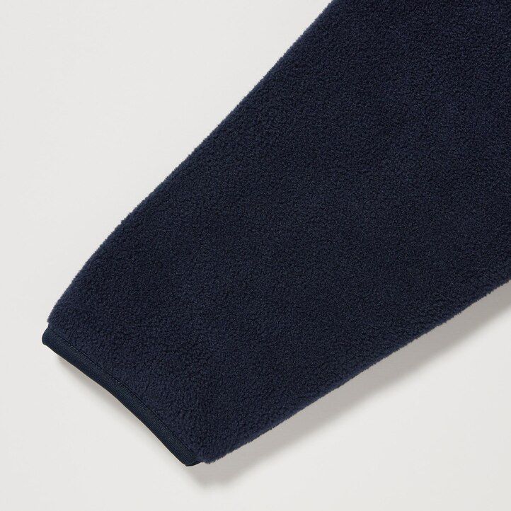 chaquetas polares con cremallera uniqlo para hombre en azul marino