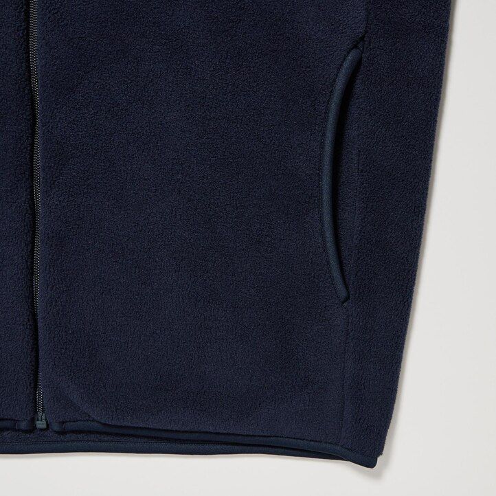 chaquetas polares con cremallera uniqlo para hombre en azul marino