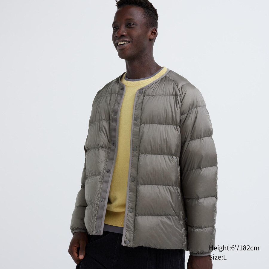 chaquetas de plumón reciclado uniqlo 100 gris para hombre