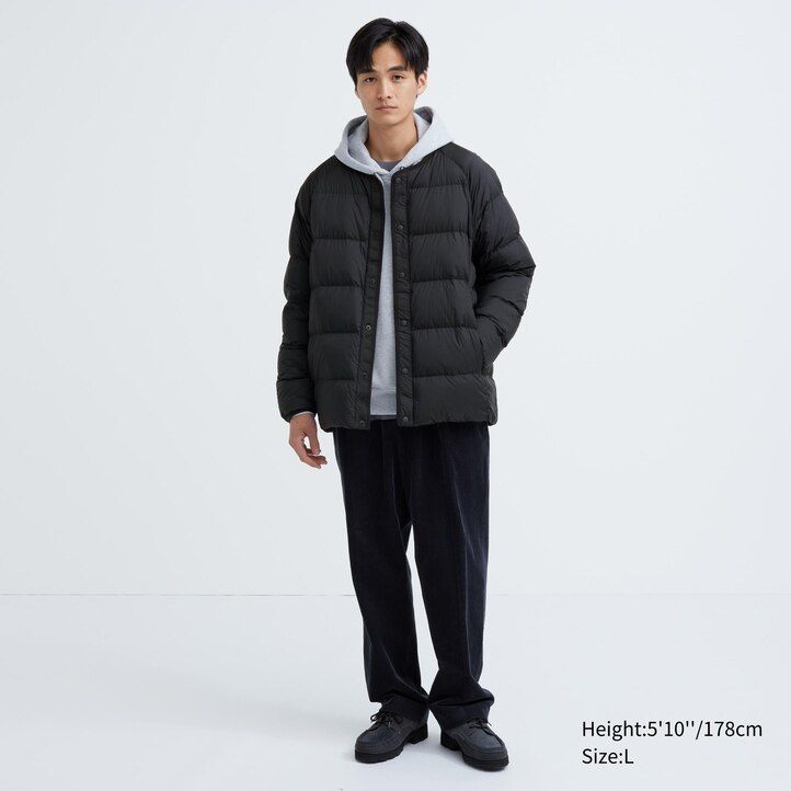 chaquetas de plumón reciclado uniqlo 100 gris para hombre