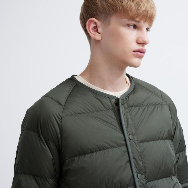 chaquetas de plumón reciclado uniqlo 100 gris para hombre