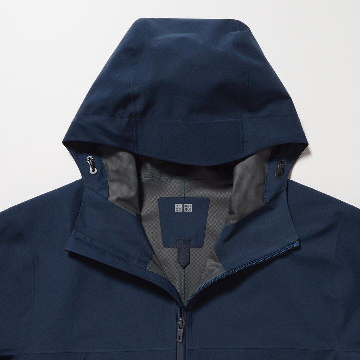 chaquetas uniqlo blocktech con corte 3d para hombre en gris