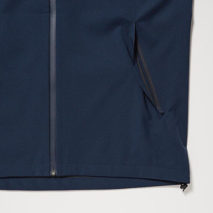chaquetas uniqlo blocktech con corte 3d para hombre en gris