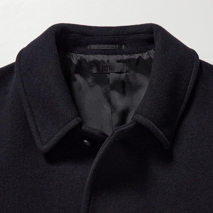 chaquetas uniqlo balmacaan color oliva para hombre