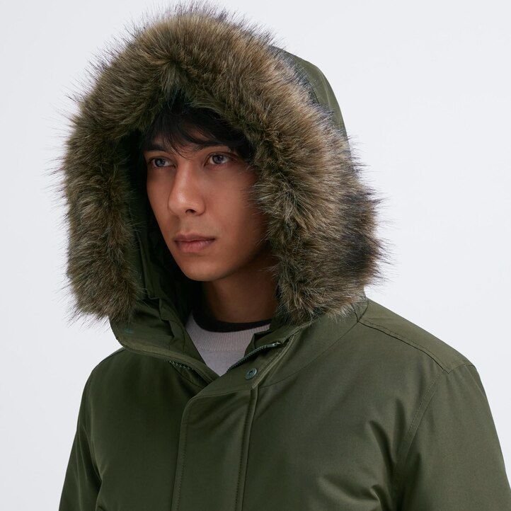 chaquetas de plumón híbridas ultra cálidas uniqlo para hombre color negro