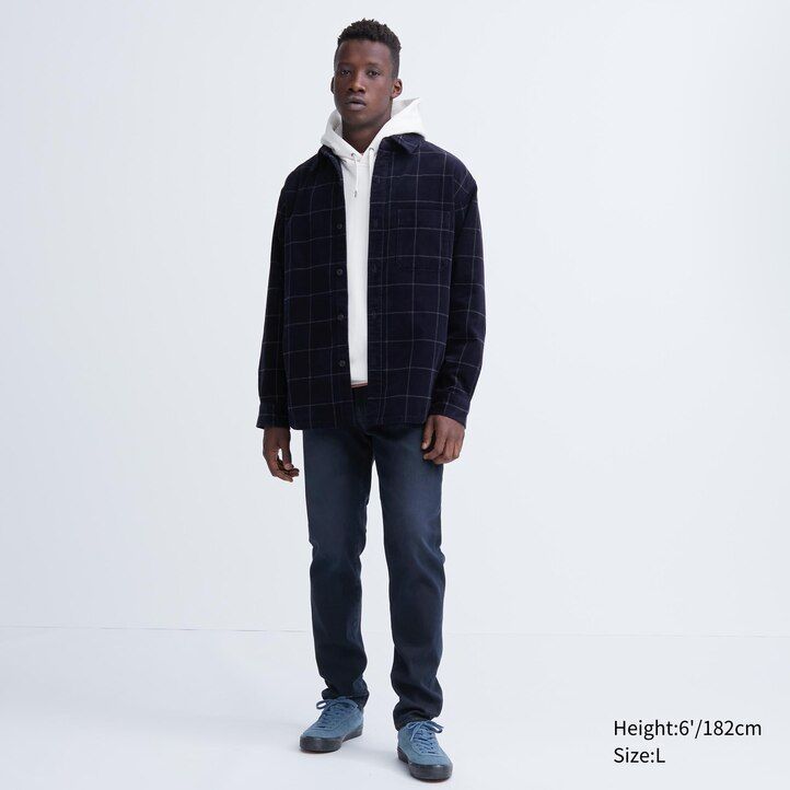 vaqueros uniqlo ezy ultra stretch soft para hombre color negro