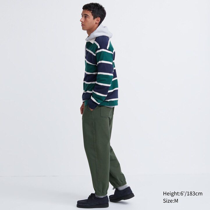 pantalones deportivos uniqlo beige de jersey lavado hasta los tobillos para hombre
