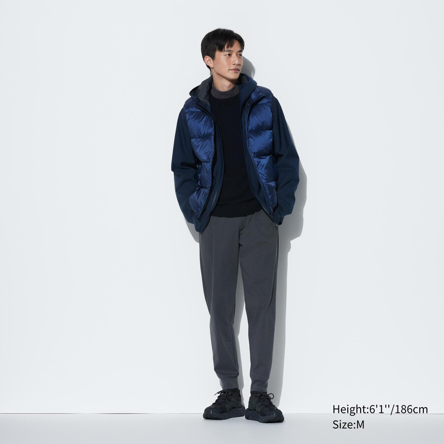 pantalones deportivos uniqlo ultra stretch dry ex para hombre gris oscuro