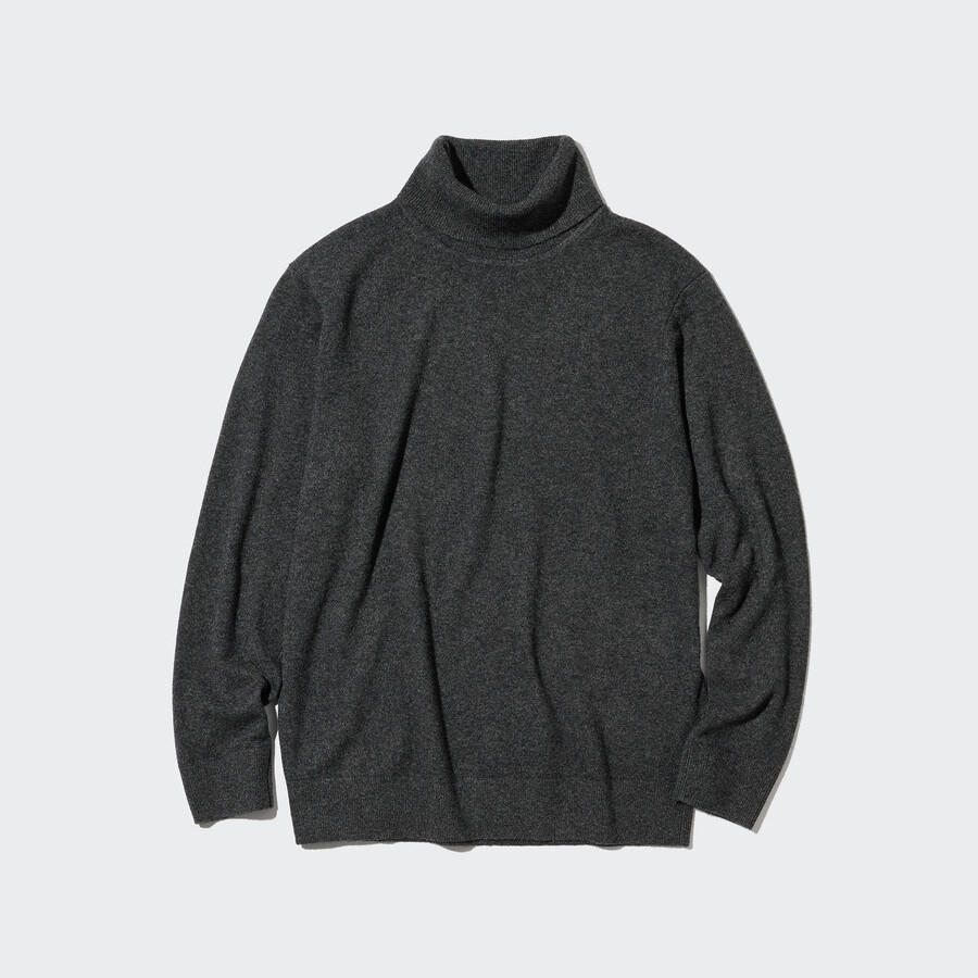 suéteres uniqlo 100pctshmere para hombre en gris oscuro