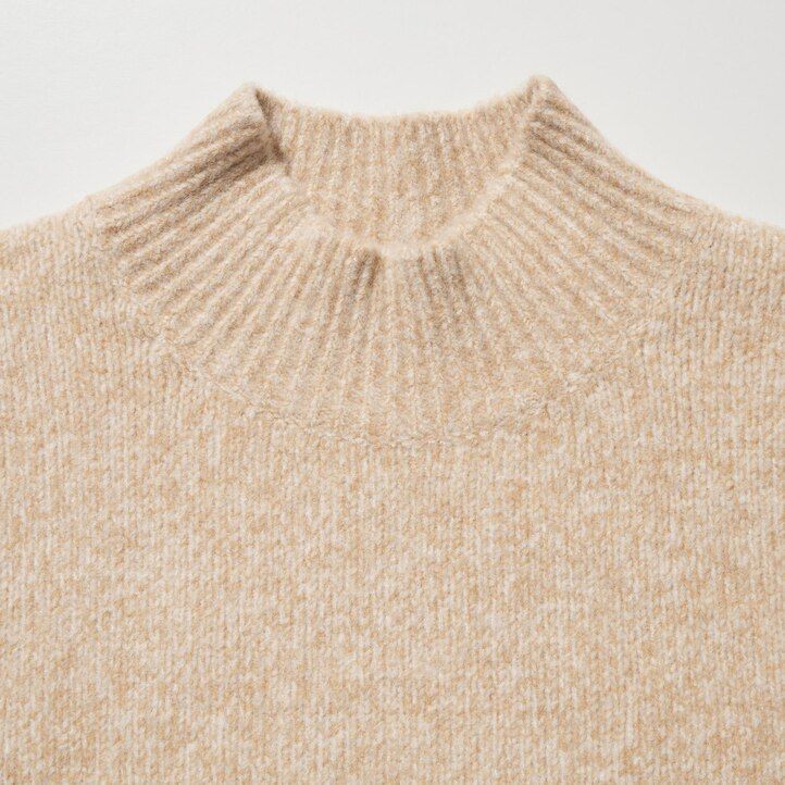 jerséis de cuello alto de hilo soufflé de uniqlo naranja para hombre