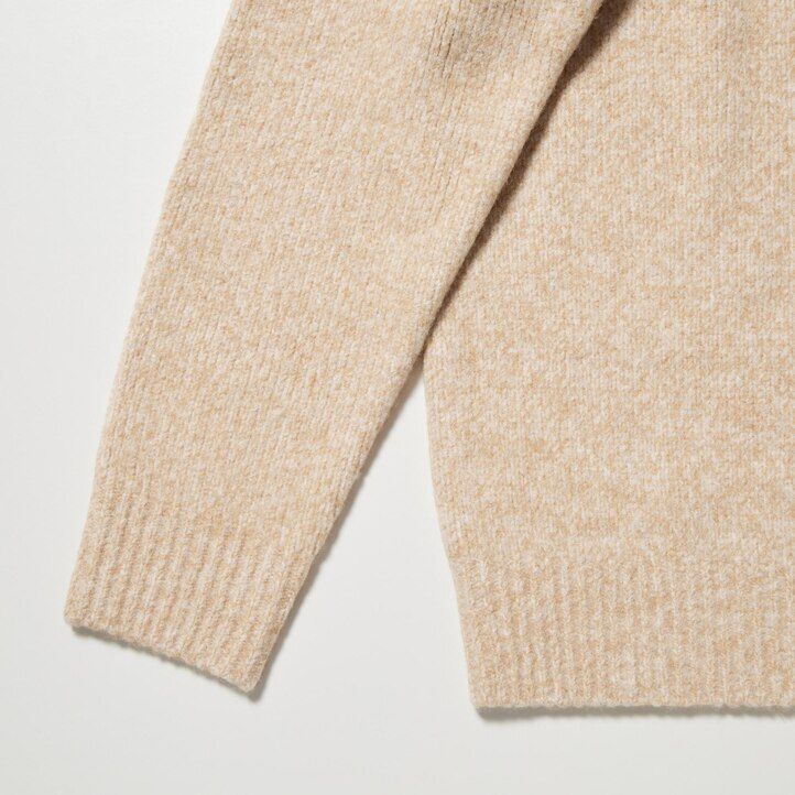 jerséis de cuello alto de hilo soufflé de uniqlo naranja para hombre