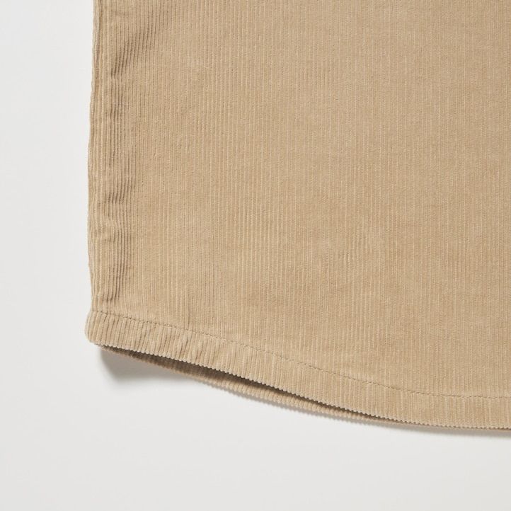 camisa de trabajo extragrande de pana uniqlo para hombre en beige
