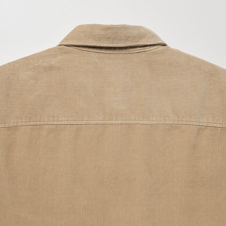 camisa de trabajo extragrande de pana uniqlo para hombre en beige