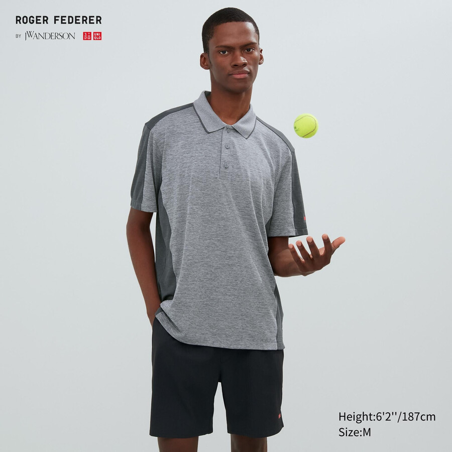 polo uniqlo dry ex gris para hombre