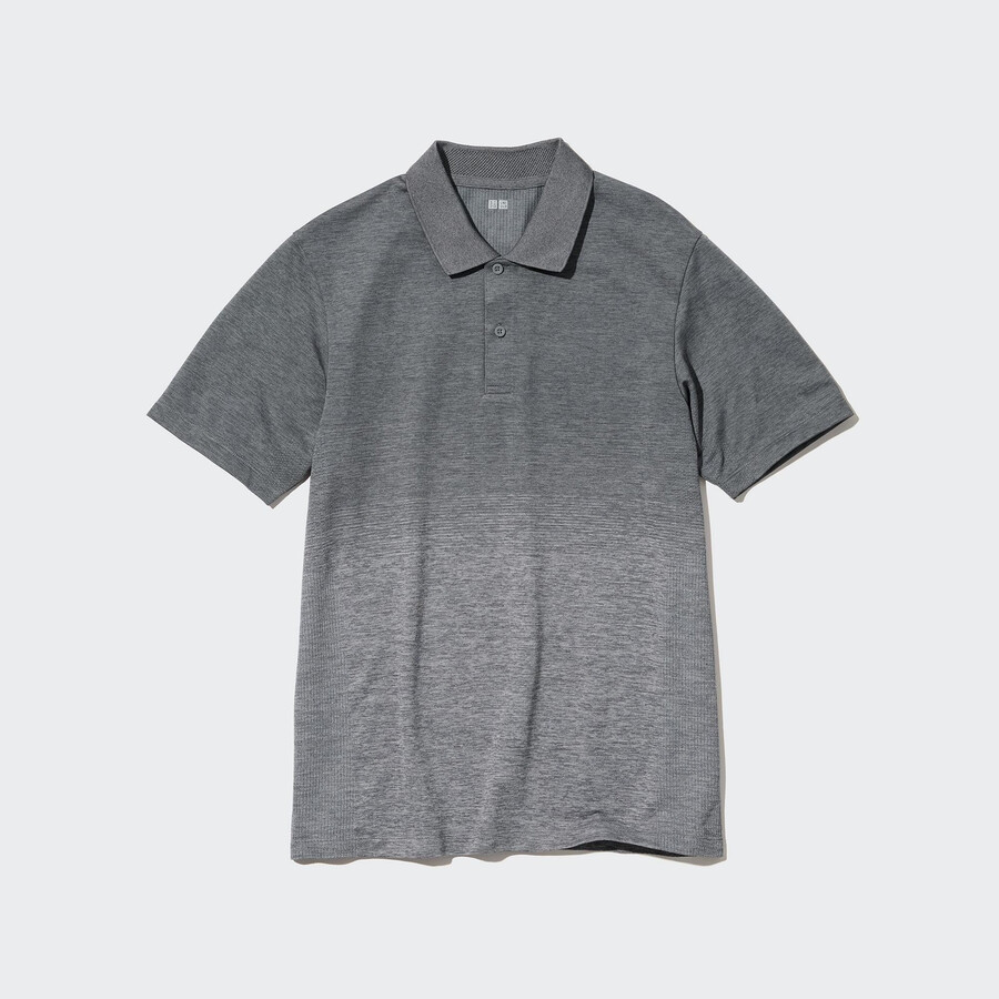 polo uniqlo dry ex gris para hombre