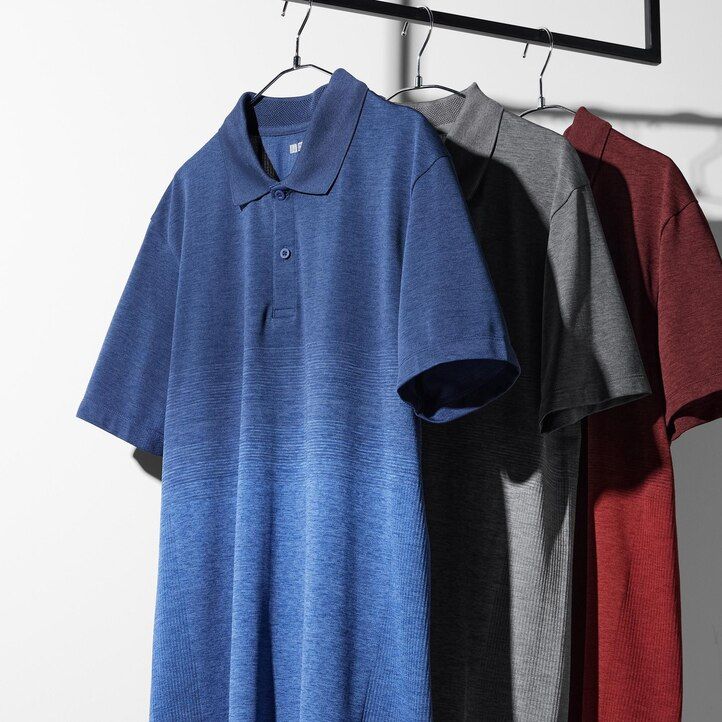 polo uniqlo dry ex gris para hombre