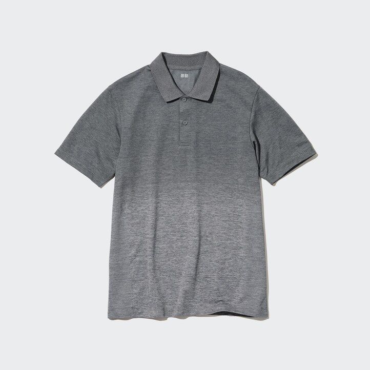polo uniqlo dry ex gris para hombre