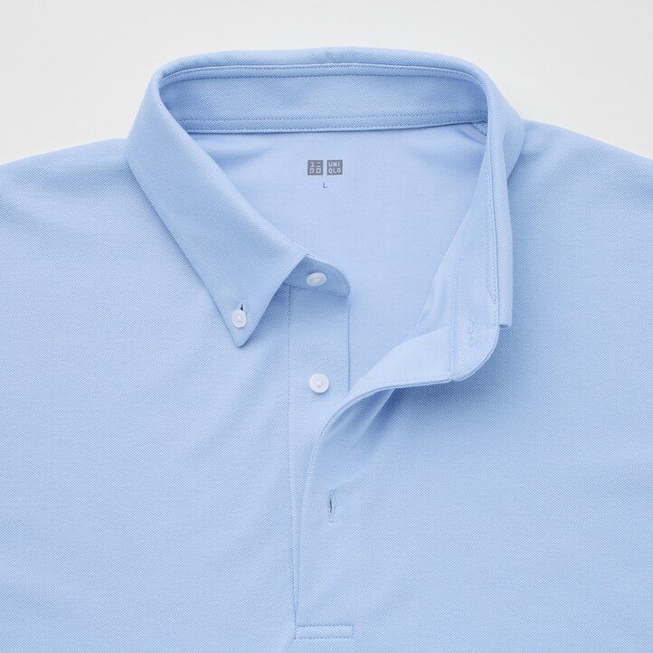 polo uniqlo airism piqué temporada 2021 hombre azul marino