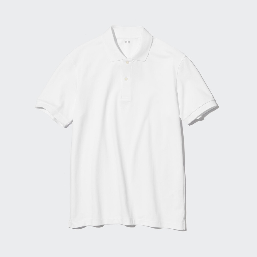 polo uniqlo dry piqué para hombre blanco