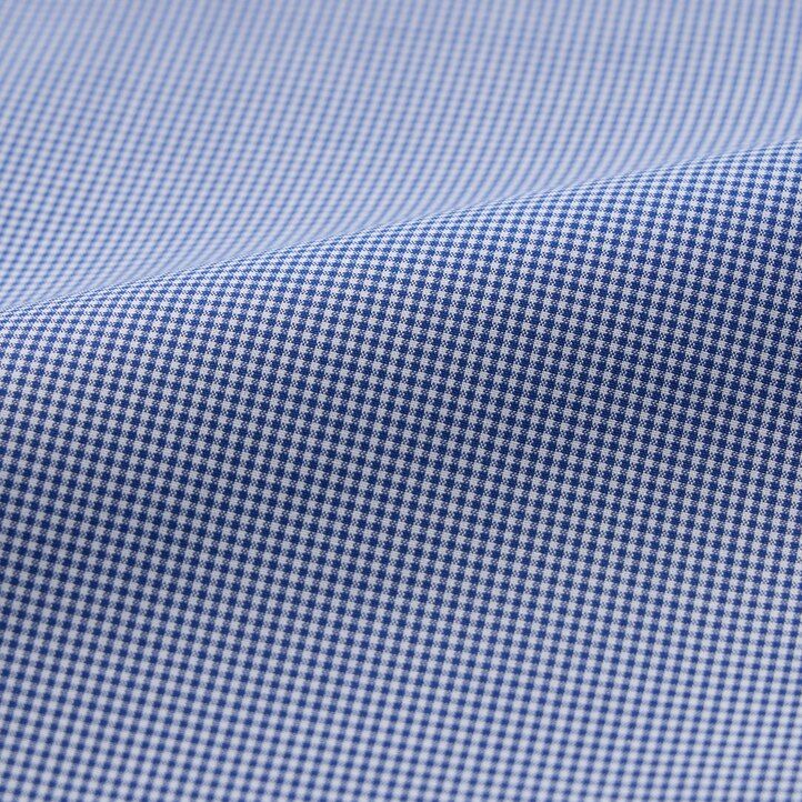 camisas de hombre uniqlo easyre stretch slim fit con cuello semicutaway a cuadros azules