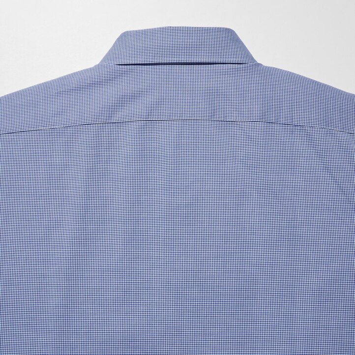 camiseta uniqlo easyre de tela ancha elástica de corte entallado con cuello semicortado para hombre en azul