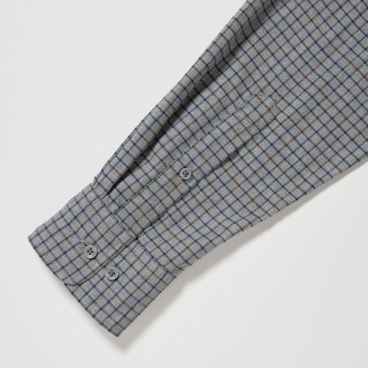 camisas de franela uniqlo de corte regular con cuello abotonado y cuadros para hombre color blanco