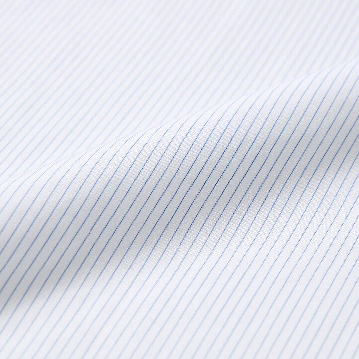 camisas de hombre uniqlo super non iron regular fit a rayas con cuello regular en azul