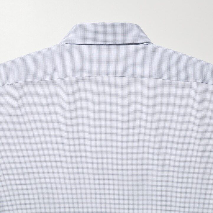 camisas uniqlo easyre stretch slim fit con cuello semicutaway a cuadros para hombre en azul