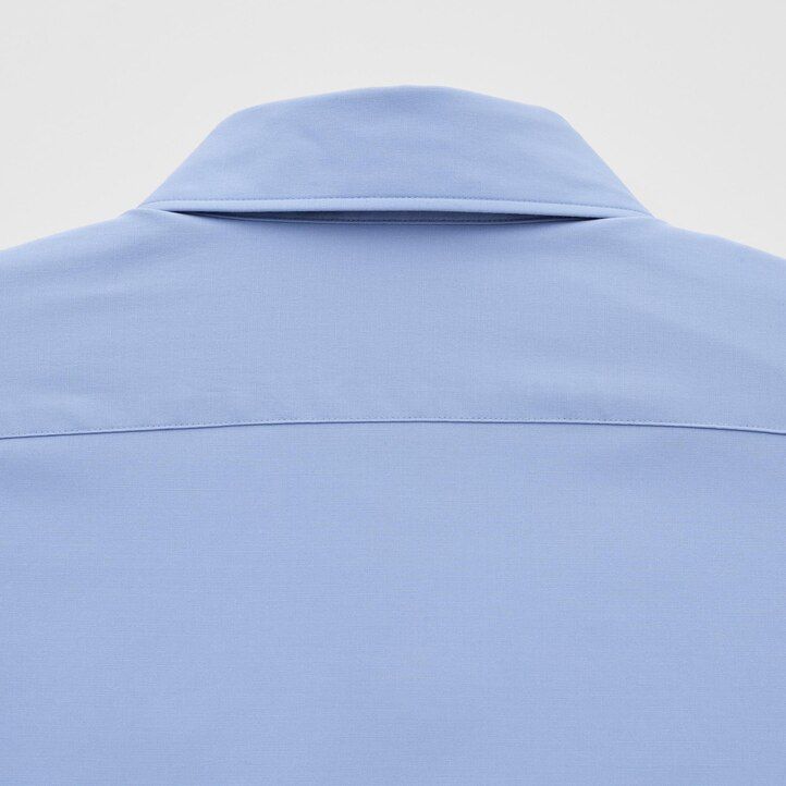 camiseta uniqlo easyre de tela ancha elástica de corte entallado para hombre cuello regular color blanco