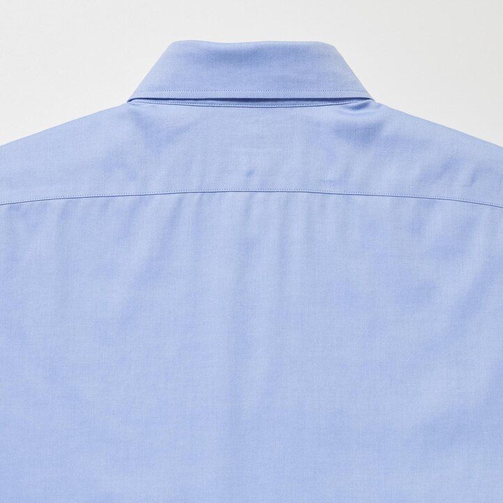 camiseta uniqlo super slim fit negra sin planchado cuello semicutaway para hombre