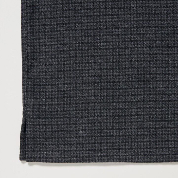 camisas de hombre uniqlo de sarga cepillada gris oscuro con mangas a cuadros