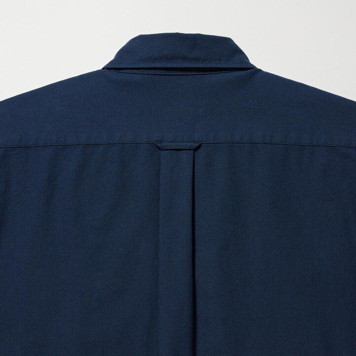 camisas de hombre uniqlo slim fit oxford con cuello regular en azul