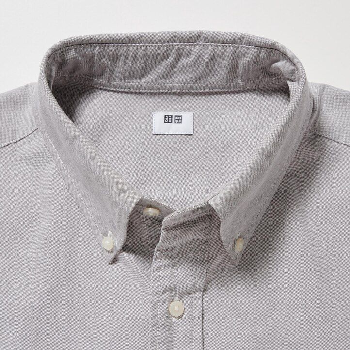 camisas oxford de corte regular uniqlo para hombre con cuello abotonado blancas