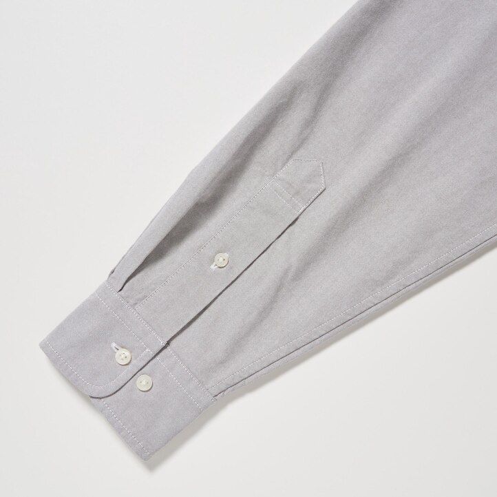 camisas oxford de corte regular uniqlo para hombre con cuello abotonado blancas