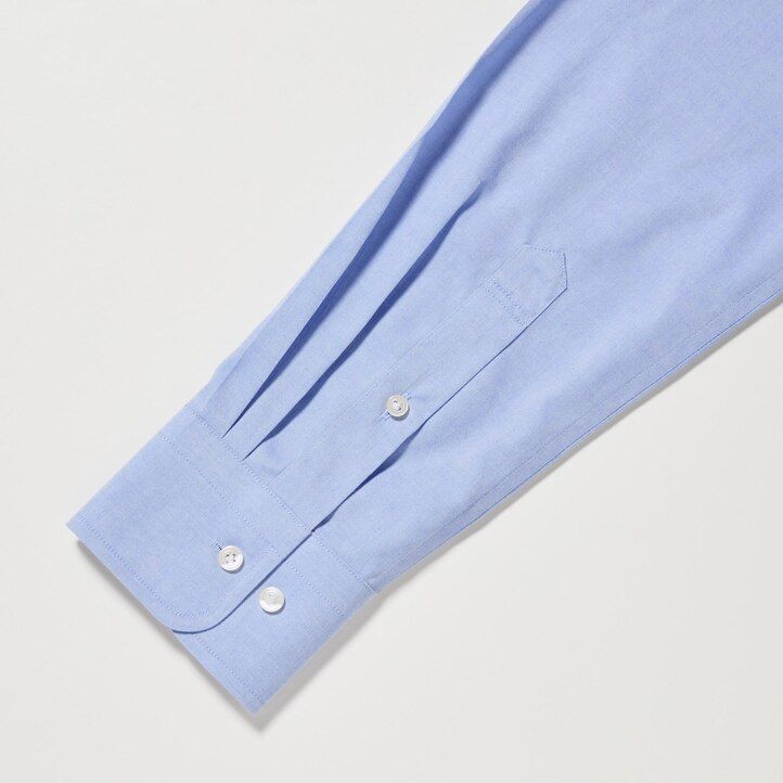 camiseta uniqlo super non iron regular fit para hombre blanca con cuello regular